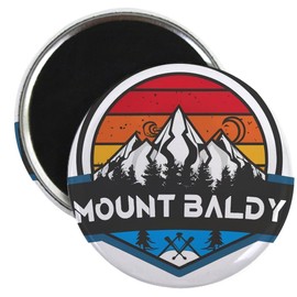 CafePress Mount Baldy Ski Lifts Mount Baldy California Magnets 2.25" Round Magnet, Refrigerator Magnet