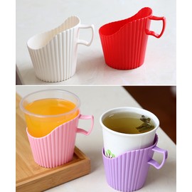 Paper Cup Holder Drink Holder Cup Holder Heat Resistant 10pcs Heat Resistant Paper Cup Holder Paper Cup Heat Resistant Holder Fits 7oz 9oz Cup Holder Drink Holder Sleeve (Pink)