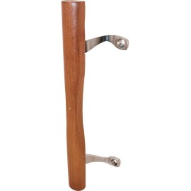 PRIME-LINE Wood Sliding Patio Door Pull Handle With Chrome Mounting Brackets Durable Design