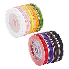 PH PandaHall 9 Color 0.8mm Nylon Beading String Chinese Knotting Cord Braided Thread Bracelet String Kumihimo Macrame Thread String Blinds String for Friendship Christmas Jewelry Making, 67 Yards