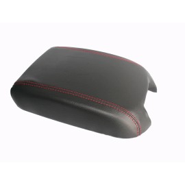 Ford Fits 10-19 Ford Taurus Synthetic Leather Center Console Lid Cover w/Red Stitch