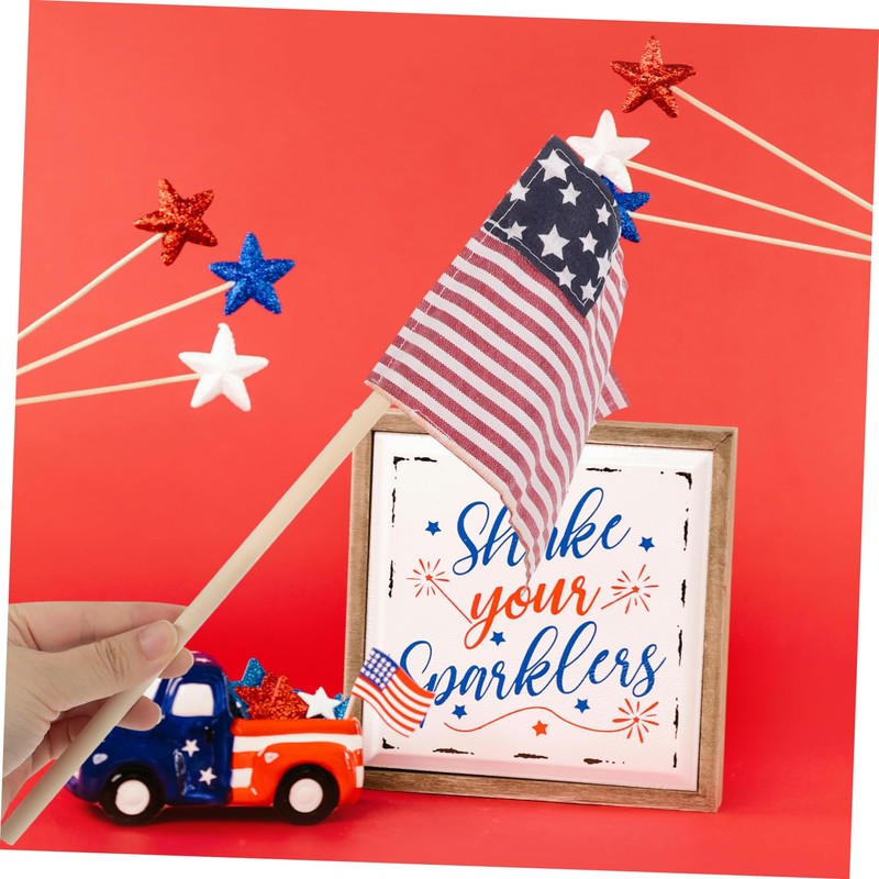 Alipis Decorative Fabric Flag Small American Flag for Parties Celebrations