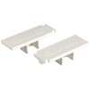 Gardinia 2 x White Plastic Curtain Track End Pieces GE1