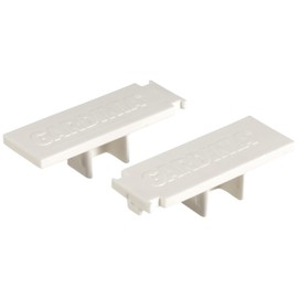 Gardinia 2 x White Plastic Curtain Track End Pieces GE1