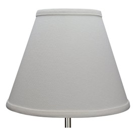 FenchelShades.com Lampshade 5" Top Diameter x 10" Bottom Diameter x 8" Slant Height with 6" Drop Slip Uno Attachment (Cream)