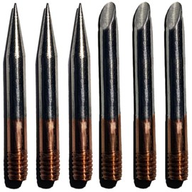 Soldering Tip, Screw-In Tip, M4 Thread, Parkside, Replacement - Set of 6 Soldering Tip Replacement Soldering Tips Set Soldering Station Tool Te Temperature Control - 6 Pieces