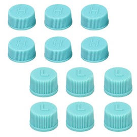 AC Cap (12 Pack) Air Conditioning Valve Cap, Car Air Conditioning Service Cap, Automotive Air Conditioning Valve Core Cover, High Pressure H Low Pressure L Cover, Dust and Particle Repair, Leakage A/C