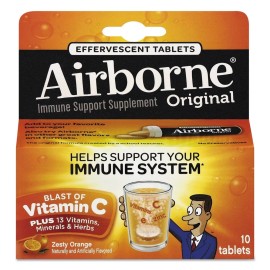 Airborne 47865-30004 Immune Support Effervescent Tablet - Zesty Orange New