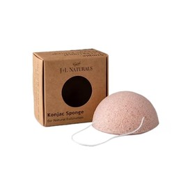 J&L Naturals Konjac Sponge | Exfoliating Face & Body Sponge for All Skin Types | Gentle Scrub | Cruelty Free, Vegan, Natural, Sustainable (Cherry Blossom (For Normal/Dull Skin), 5-Pack Bundle)