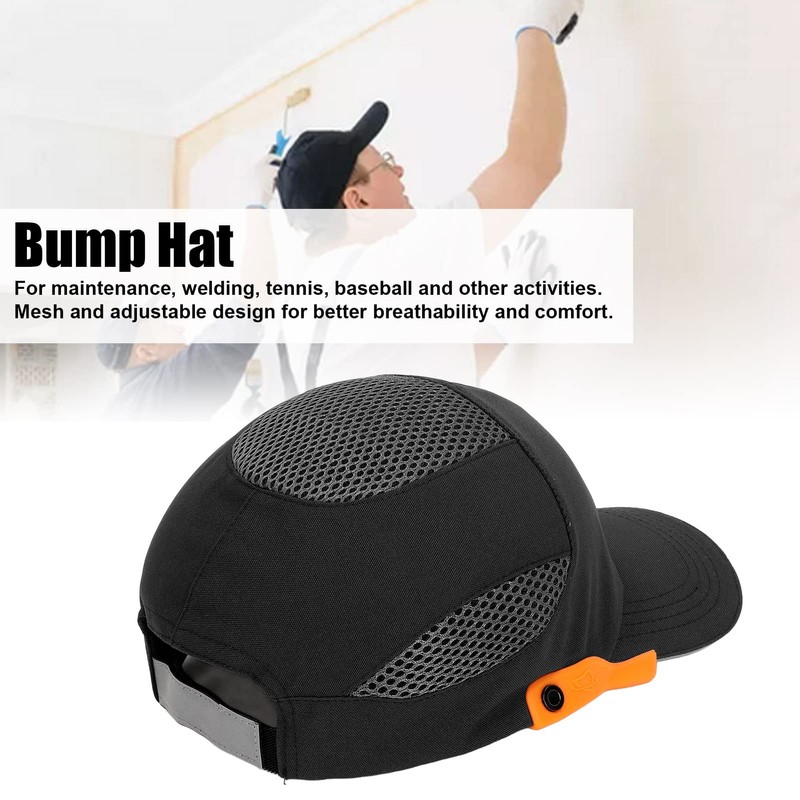 Bump Cap Adjustable Safety Bump Cap Insert Peaked Protective Baseball
