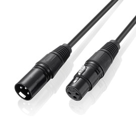 Microphone Cable, XLR Cable, Canon Cable, XLR Balanced Connection, For Microphone Recording, Professional Recording, Condenser Microphone, Hi-Fi Sound Quality, Thicker Cable, Black, Heavy Duty