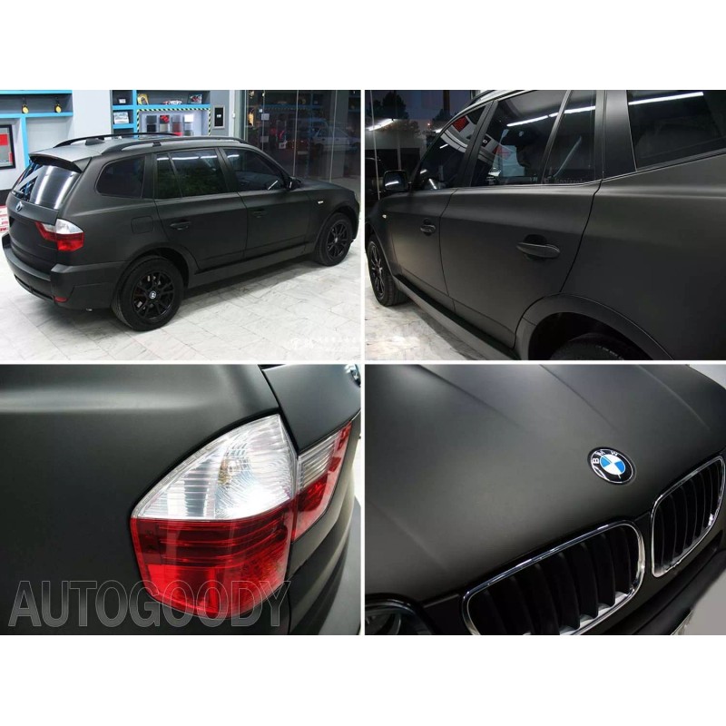 AUTOGOODY 240" x 60" Matte Flat Black Vinyl Film Wrap