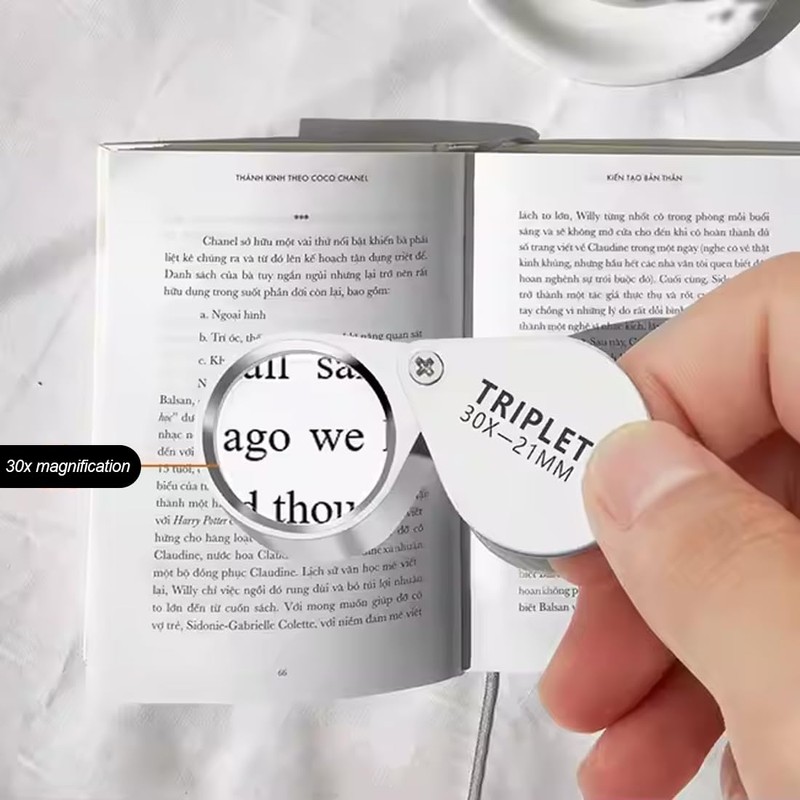 OUDQFCJ Folding Magnifier for Gemstones Diamonds Jewellery Stamps Coins Antiques