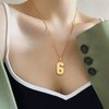 LuxglitterLin Gold Number 94 Necklace Athletes Baseball Number Stainless Steel