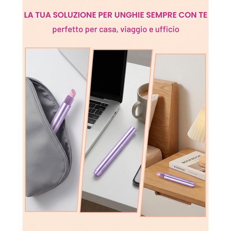UEAVOID Penna Rimuovi Cuticole Unghie 3-n-1, 1 pz con Punta