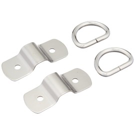 Nissa Chain P-10140 Nickel D-Ring & Can Seat 0.8 inches (20 mm), Reference Load 22.0 lbs (10 kg), Pack of 2