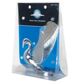 United Pacific Heavy-Duty Chrome Swan Hood Ornament, Sturdy Cast Metal, Universal Two Stud Installation, Detailed Design