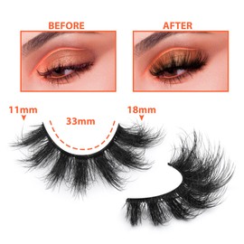 Fluffy Lashes 8D False Eyelashes 20mm Faux Mink Lashes Natural Fake Lashes Thick Volume Eyelashes 7 Pairs Cat Eye Lashes Multipack by TOOCHUNAG