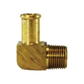32188 90 deg Elbow, 5/8 in Bubble Barbed x 3/8 in MIP, Brass (2 Pack)