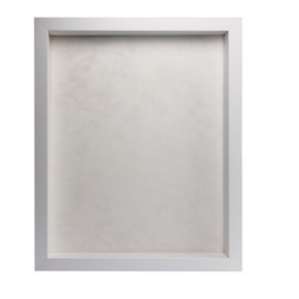 16x30 Shadow Box Frame White Wood with a 1 3/4" Usable Display Depth Includes a White Suede Acid-Free Backing Board, UV Resistant Acrylic, and Hanging Hardware