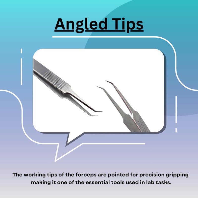Multifunction Micro Forceps 4.75" Stainless Steel Lab Tweezers High Precision