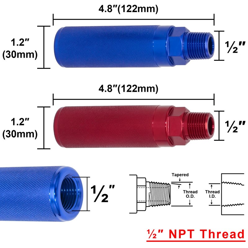 KOOTANS Glad Hand Handles Anodized Aluminum Gladhand Grips Glad Hand