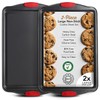 Baking Sheet Set, 2-Piece Large Cookie Sheet Set with Silicone