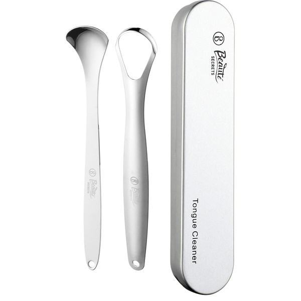 Beauté Secrets Tongue Cleaner Set With Travel Case for Men,