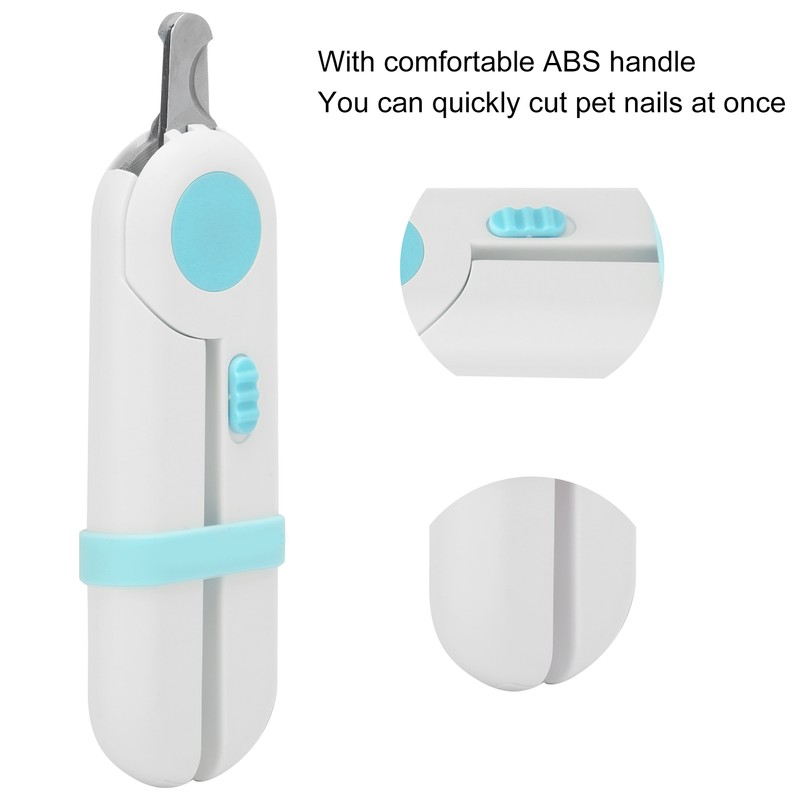 LED Pet Nail Clippers Durable Avoid Over Cutting Pet Nail