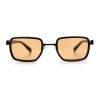 SA106 Hipster Dad Fashion Double Rim Narrow Rectangular Luxury Sunglasses