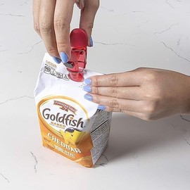 Clips para Bolsas de Patatas Fritas, Paquete de 21, Clips para Bolsas de Patatas Fritas para Ahorrar Alimentos con Parte Trasera Magnética, Clips Magnéticos para Nevera para Uso en la Cocina
