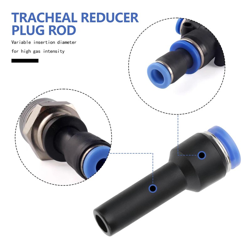 eMagTech 5Pcs Push Fit Stem Reducer 8mm to 6mm Push
