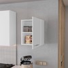 TREATLIFE HOME Compact White Wall Cabinet with 1 Door, Modern