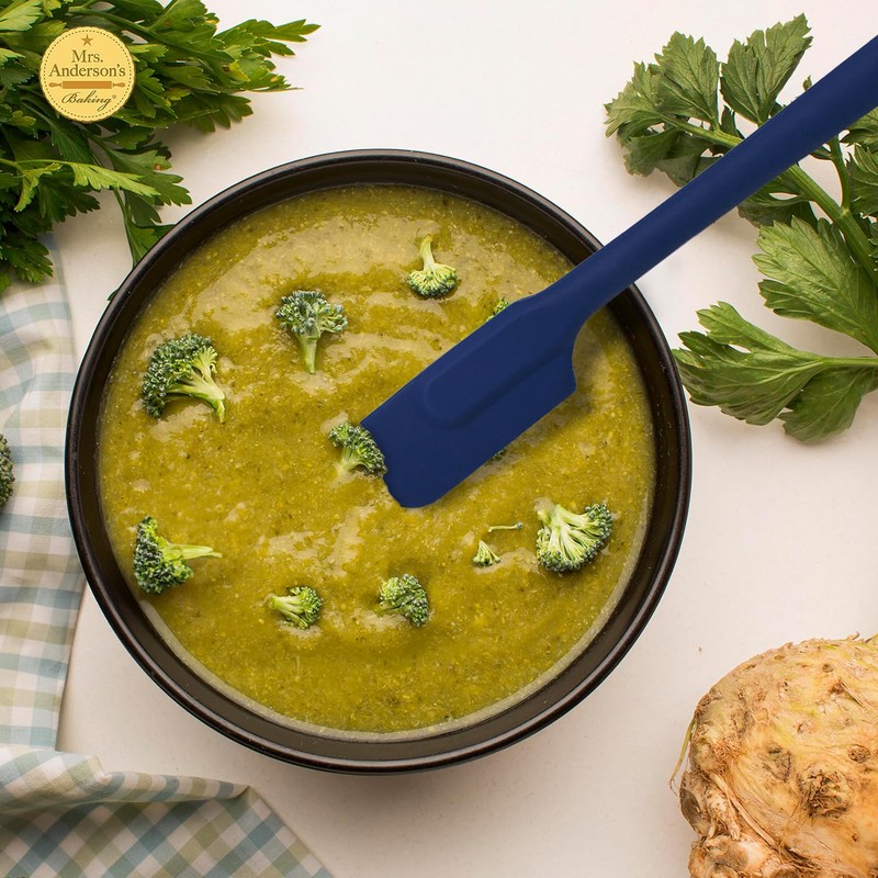 Mrs. Anderson’s Baking Silicone Slim Spatula, Flexible and Non-Stick, Navy