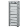 Calmootey 9 Tier Shoe Rack Organizer,Portable Shoe Shelf with Nonwoven