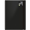 A4 Twinwire Soft Cover Ribbed Pattern Ruled Notebook Black