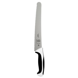 Mercer Culinary Millennia 10" Wide Bread Knife with White Handle - Millennia 10" Wide Bread Knife