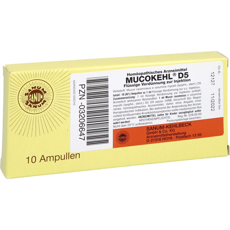 MUCOKEHL Ampoules D 5 10 x 1 ml