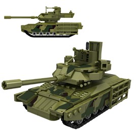 WULOBOOI WW2 Army T-14 Tank Toys Building Blocks Set, Adult Collectible Tanks Model to Display, 392 Pieces Educational Construction Toys Gifts for Military Fans Boys Kids 8 9 10+