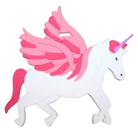 Long Pink Hair Unicorn Silicone Luggage Tags (Long Pink Hair)