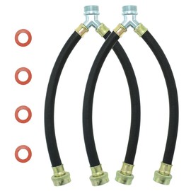 TT FLEX - Conector de manguera mezcladora en forma de Y, 1 pie (12 pulgadas) de longitud mezclada de agua caliente y fría, accesorios de 3/4 pulgadas, paquete de 2
