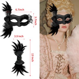 Allruyee 2025 Latest Masquerade Mask for Women – Unique Black Design for the New Year!