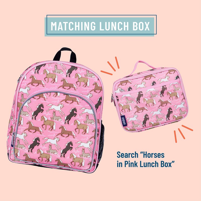 Wildkin Toddler Pink Horses Backpack, Multi-Colour