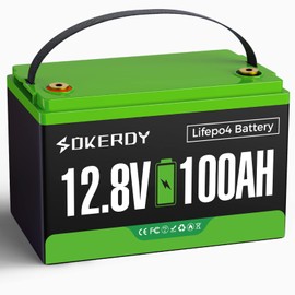 SOKERDY LiFePO4 Battery 12V 100Ah Lithium Battery, Built-in 100A BMS, 3C Discharge, 15000 Cycles, Perfect for Golf Cart, Trolling Motor, Marine, Home Energy Storage and Off-Grid