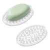 2 Pcs Silicone Soap Holder, Clear Silicone Soap Dish for