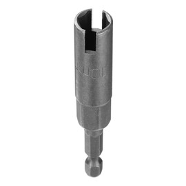 sourcing map H10 Wing Nut Driver 10mm Metric 6-Point Socket 1/4" Hex Shank Power Deep Slot Wing Nut Drill Bit CR-V Steel Wrench Impact Driver Tool for Panel Nuts Bolts Screw Eyes