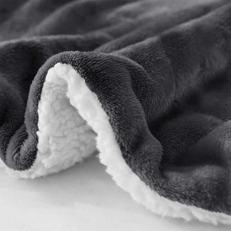 Oxford Homeware Sherpa Fleece Blanket Reversible Throw Blankets Soft Fluffy