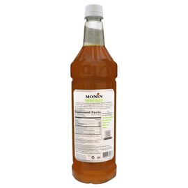 Monin - Energy Boost, Liquid Energy Supplement, Subtle Tea Flavor, Zero Added Sugar, Great for Coffee, Soda, & More, Low-Calorie, Contains Natural Caffeine, Gluten-Free, Clean Label (1 Liter + Pump)