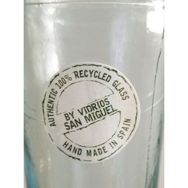 Vidrios San Miguel Spain 100% Recycled Glass Hand Made Vase 12" Tall Clear
