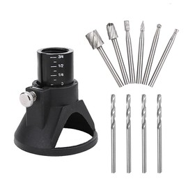 ANCLLO 11 Set Rotary Multi Tool Guide Attachment Kit Router Drill Bit Rotary Multi Tool Guide Attachment Kit